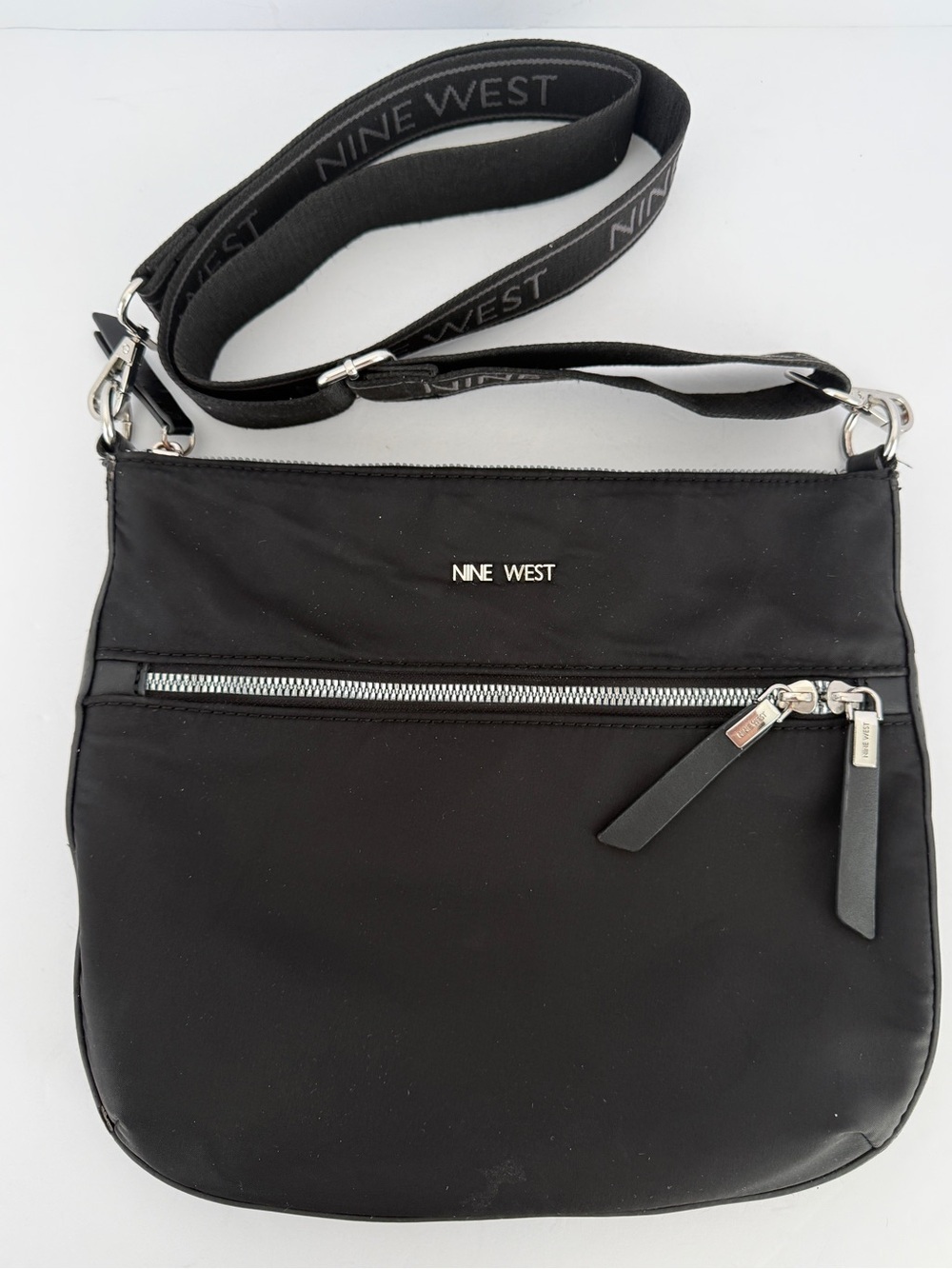 Nine West Black Nylon Crossbody Handbag